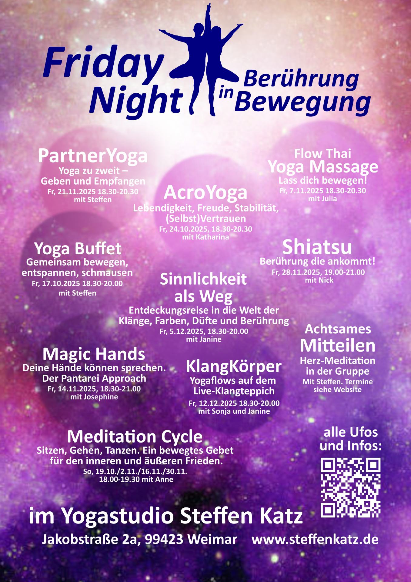 Friday Night Veranstaltungsreihe Berührung in Bewegung