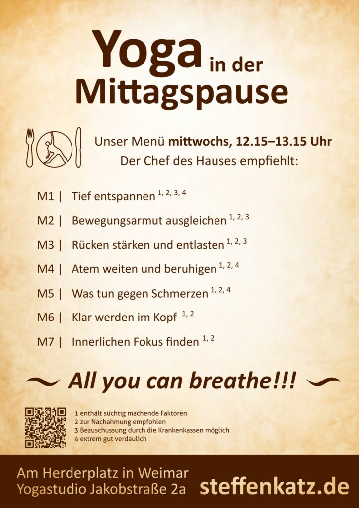 Yoga in der Mittagspause in Weimar